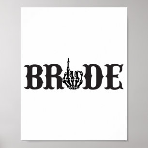 Halloween Par Brud Groom Skelett Matchande Bröllop Poster