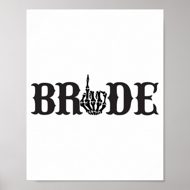 Halloween Par Brud Groom Skelett Matchande Bröllop Poster (Framsidan)