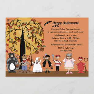Halloween-paradfest Invitation Inbjudningar