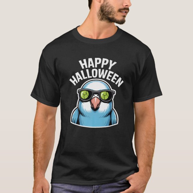 Halloween Parakeet Premium  T Shirt (Framsida)