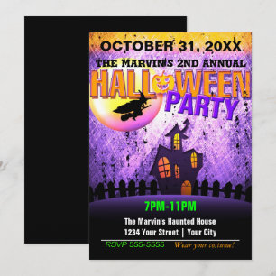 Halloween Party Club Promo Flyer Grunge Inbjudan