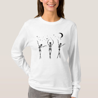 Halloween Party Dancing Skeleton Shirt Skeletons  T
