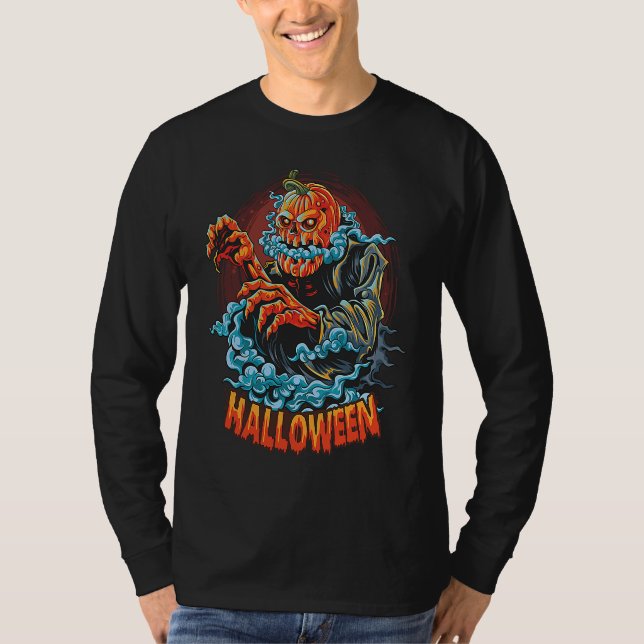 Halloween  Party Happy Pumpkin Graphic Plus Size T Shirt (Framsida)