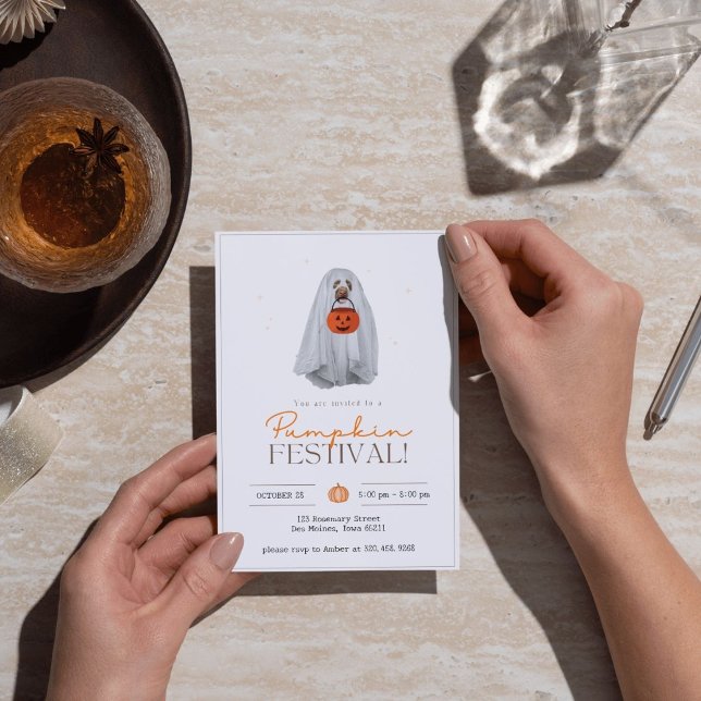 Halloween Party Invitation, ghost dog Inbjudningar (Skapare uppladdad)
