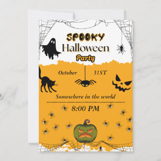 Halloween party invitation inbjudningar