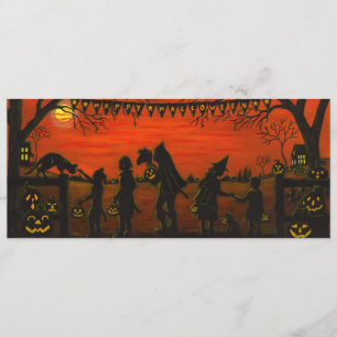 Halloween party.invitations, bus eller godis inbjudningar