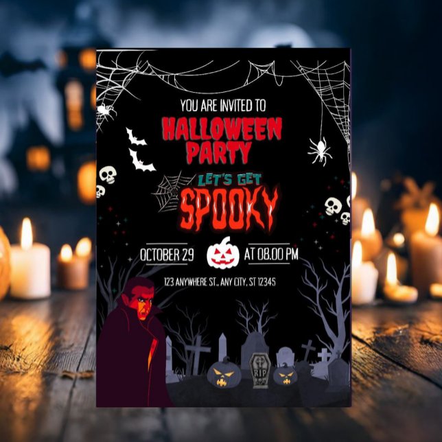Halloween Party Let's Get Spooky  Inbjudningar (Skapare uppladdad)
