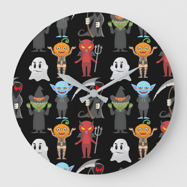 Halloween Party Wall Clock Stor Klocka (Framsida)