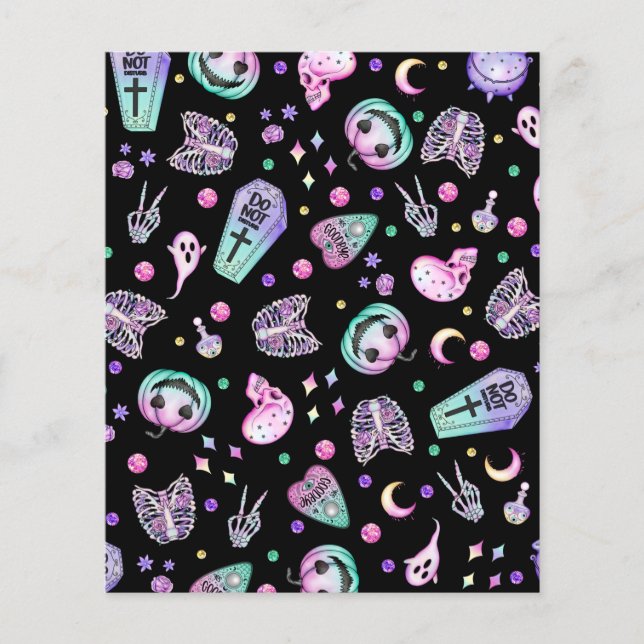 Halloween pastel gothic apothecary och graveyard (Framsida)