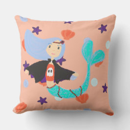 Halloween Pastel Sjöjungfru Vampire Kudde