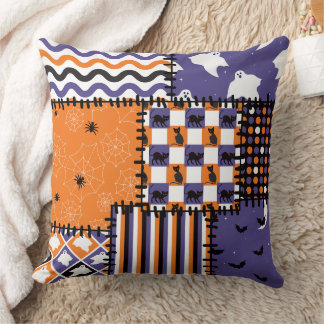 Halloween Patchwork Cats Spöken Kudde