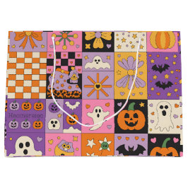 Halloween Patchwork Mönster - Festive Squares med