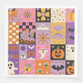 Halloween Patchwork Mönster - Festive Squares med Pappersservett