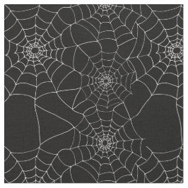 Halloween Patterned Black and White Spindelnät Tyg