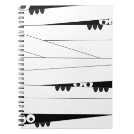 Halloween Peeking Mummy Anteckningsbok Med Spiral