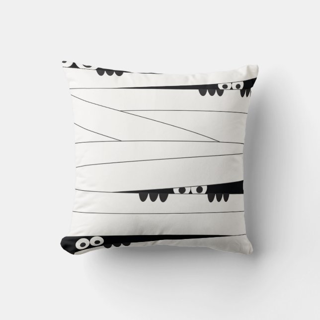 Halloween Peeking Mummy Kudde (Framsida)