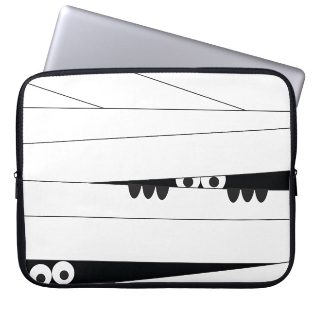 Halloween Peeking Mummy Laptop Fodral (Framsidan)