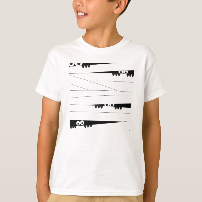 Halloween Peeking Mummy Tee (Framsida)