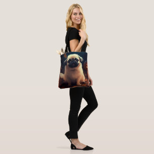 Halloween Pekingese med pumpor Scary Tygkasse