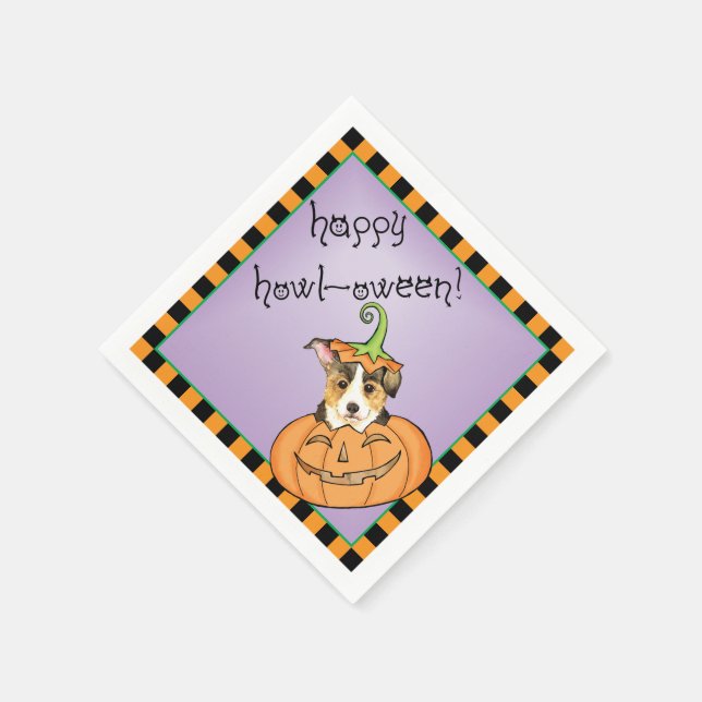 Halloween Pembroke Welsh Corgi Napkins Pappersservett (Hörn)