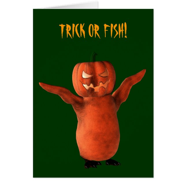 Halloween Penguin Hälsningskort (Framsidan)