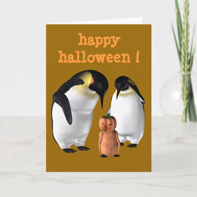 Halloween Penguin Kort (Framsida)