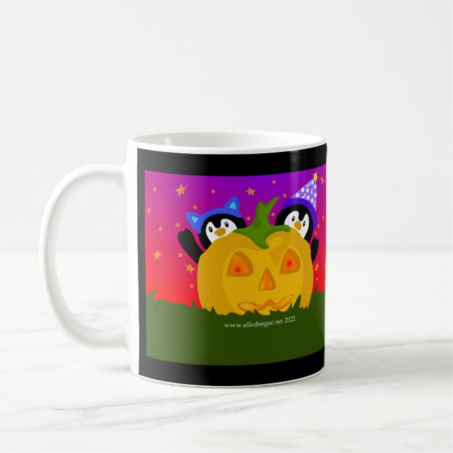 Halloween Penguins Kaffemugg (Vänster)