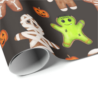 Halloween Pepparkaksmönster Presentpapper