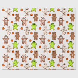 Halloween Pepparkaksmönster Presentpapper