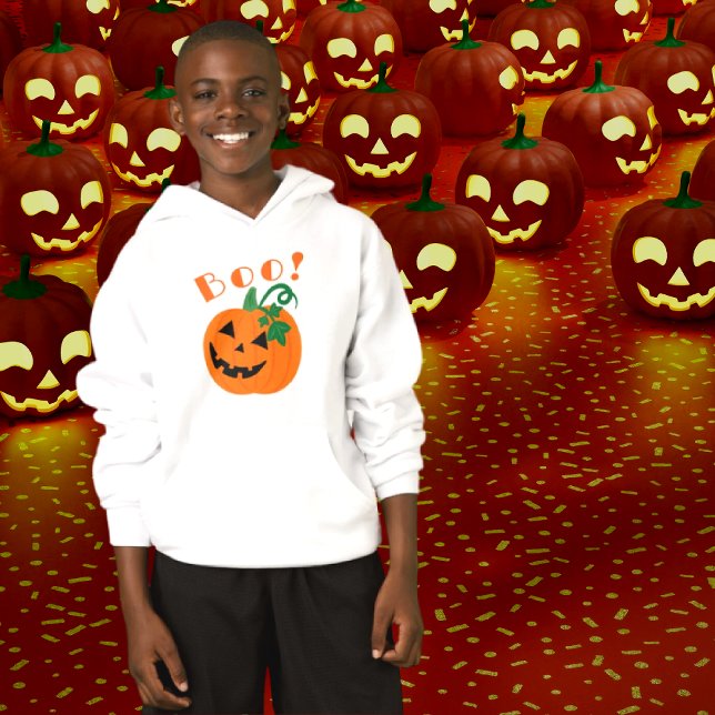 Halloween Personlig Jack o lantern Boo Kids T Shirt (Looking good in this bool hoody!)