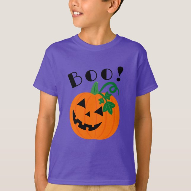 Halloween Personlig Jack o lantern Boo T Shirt (Framsida)