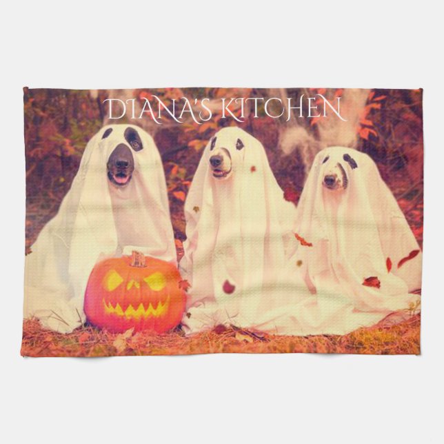Halloween personlig kökshandduk. kökshandduk (Horisontell)