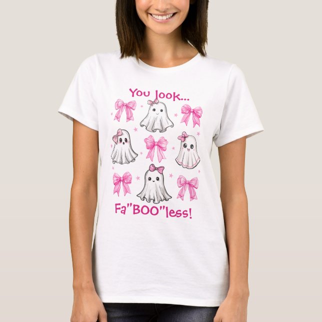 Halloween Personlig Teacher FaBOOless T Shirt (Framsida)