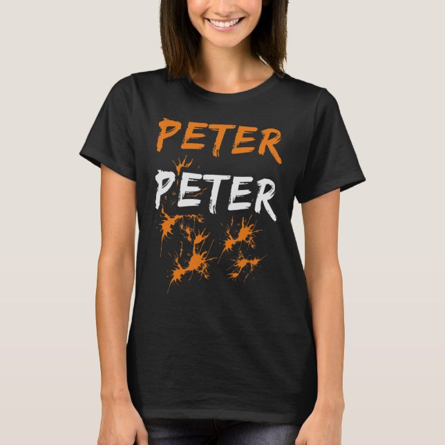 Halloween Peter Pumpkin Eater Costume Par T Shirt (Framsida)