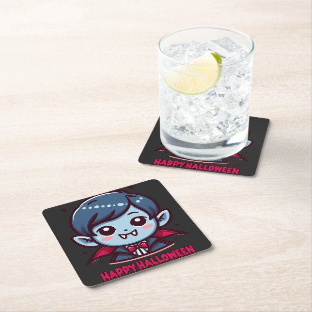 Halloween - Petit vampire mignon Underlägg Papper Kvadrat (Insitu)
