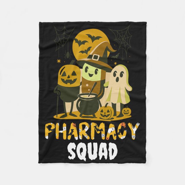 Halloween Pharmacy Squad Pills Costume Pharmaci Fleecefilt (Framsidan)