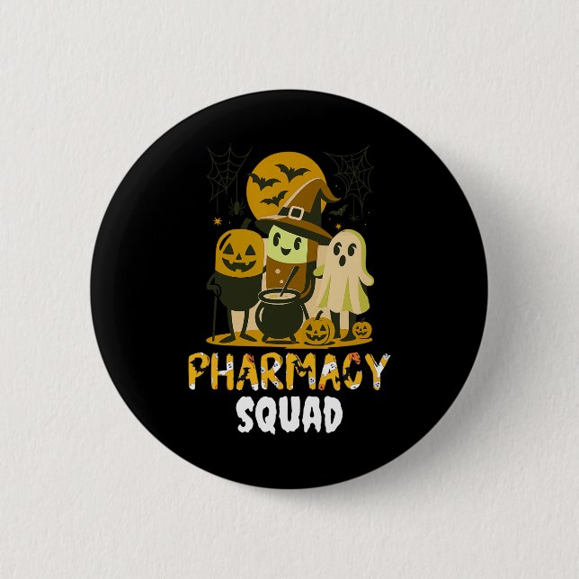 Halloween Pharmacy Squad Pills Costume Pharmaci Knapp (Framsida)