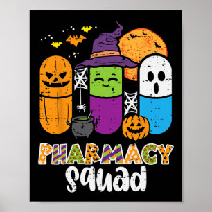 Halloween Pharmacy Squad PIlls Costume Pharmaci Poster