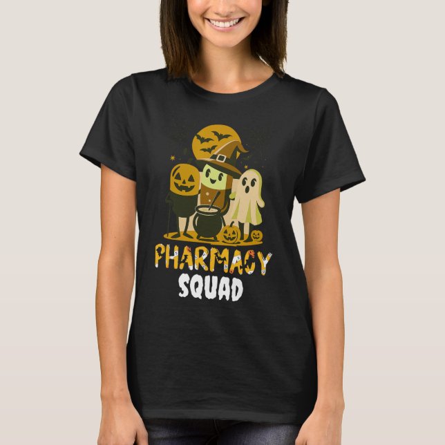 Halloween Pharmacy Squad Pills Costume Pharmaci T Shirt (Framsida)