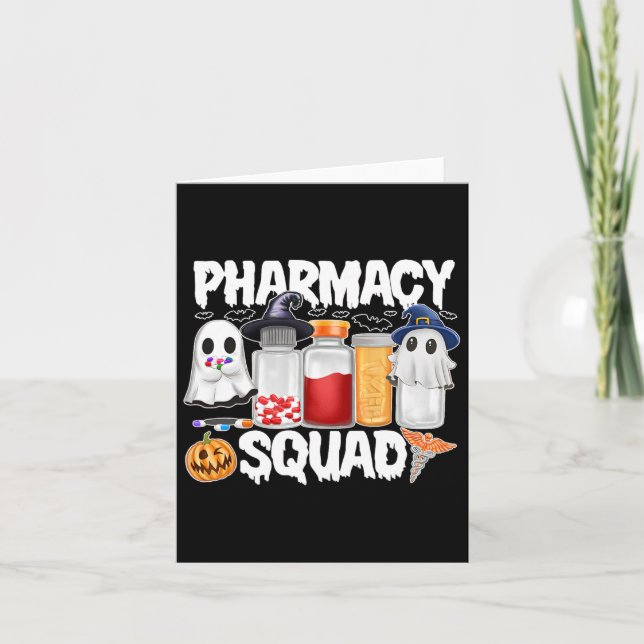 Halloween Pharmacy Squad Pills Shirts Pharmacist W Kort (Framsida)