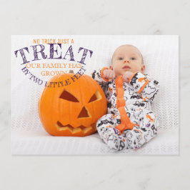 Halloween Photo Baby Birth Notice Inbjudningar