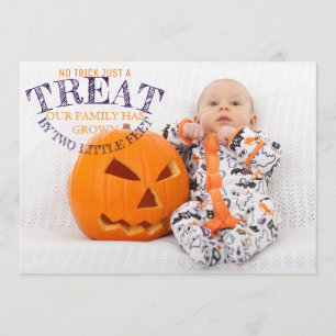 Halloween Photo Baby Birth Notice Inbjudningar