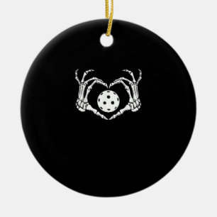 Halloween Pickle Skeleton Heart Händer Julgransprydnad Keramik