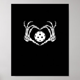 Halloween Pickle Skeleton Heart Händer Poster