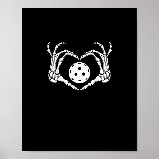 Halloween Pickle Skeleton Heart Händer Poster (Framsidan)