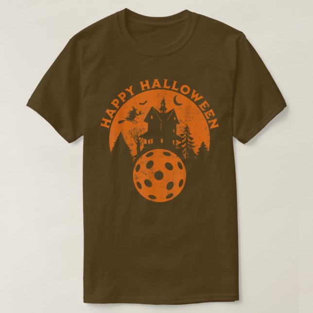 Halloween Pickleball Costume Haunted T Shirt (Design framsida)