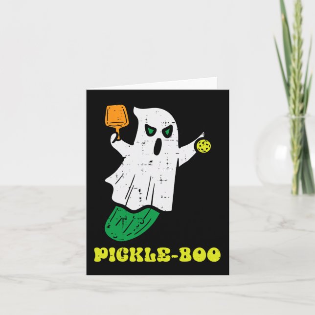 Halloween Pickleball Pickle Boo Ghost Costume Mana Kort (Framsida)