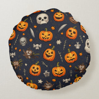 Halloween Pillow Cushion Rund Kudde
