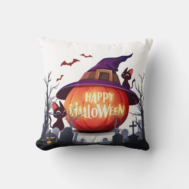 Halloween Pillow - Pumpkin och Nattmagic Kudde (Framsida)