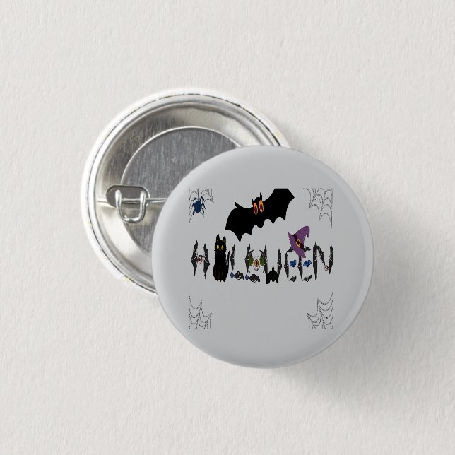 Halloween Pin Button (Många Färg) Knapp (Framsida & baksida)